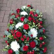 Red and White Coffin Spray.